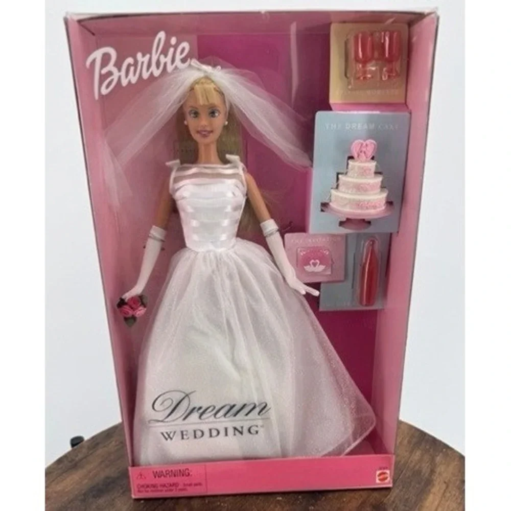 Vintage NEW Mattel Y2k Barbie Dream Wedding Doll 2000 Bridal Gown Accessories